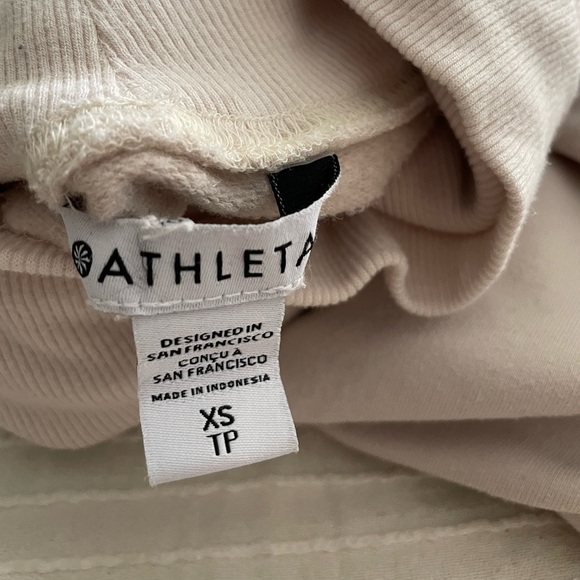 Athleta Balance cinch turtleneck sweatshirt, ivory, XS - Picture 3 of 9